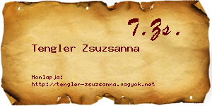 Tengler Zsuzsanna névjegykártya
